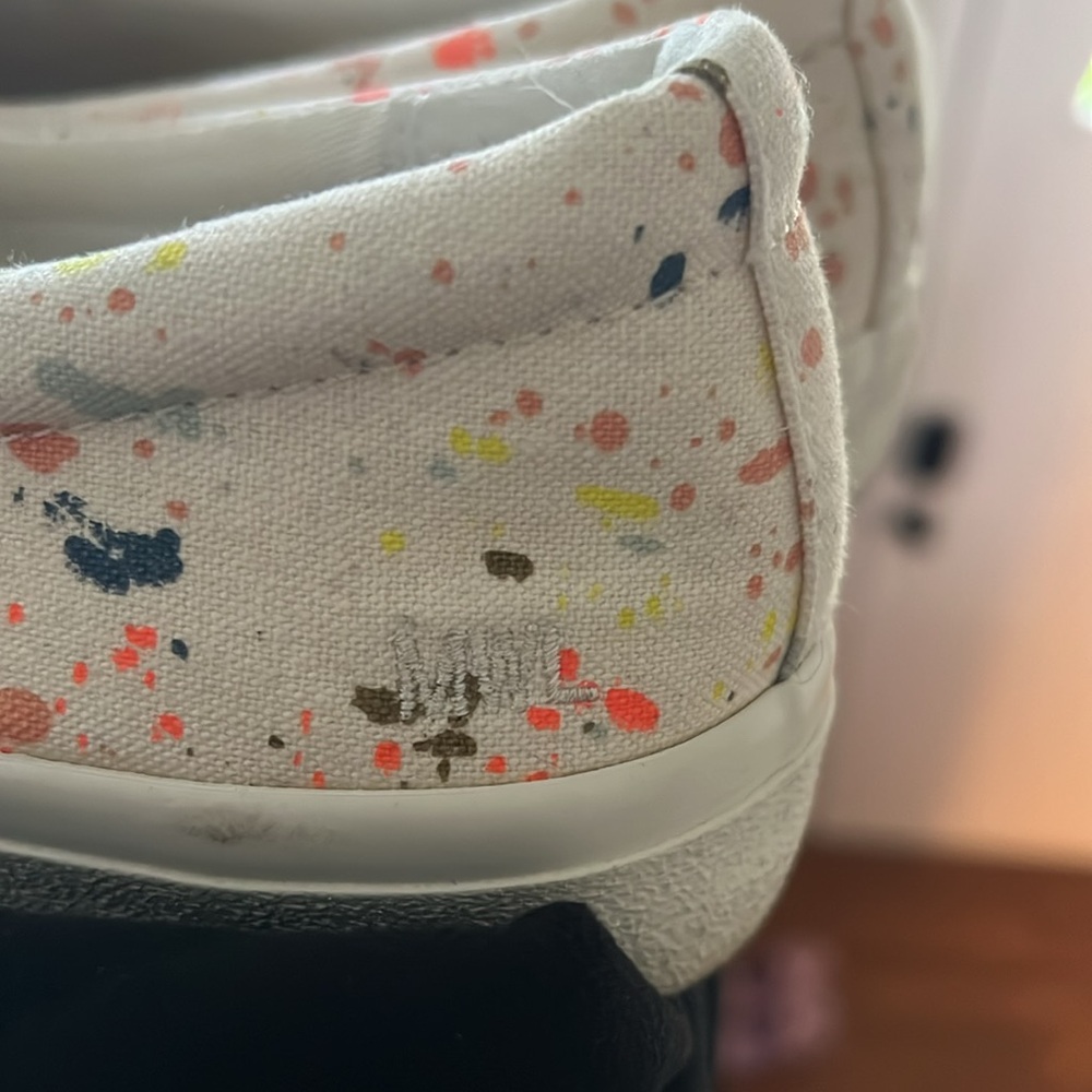 Madewell Womens Sidewalk Slip-On Sneakers in Paint Spattered Recycled Canvas - Picture 10 of 10